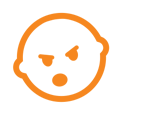 Symptomer p&aring; depression eller irritabilitet, ikon